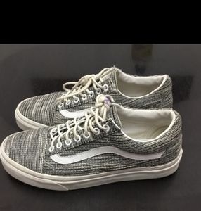 EUC Silver sparkly Van's size 7.5(M)/9(W)
